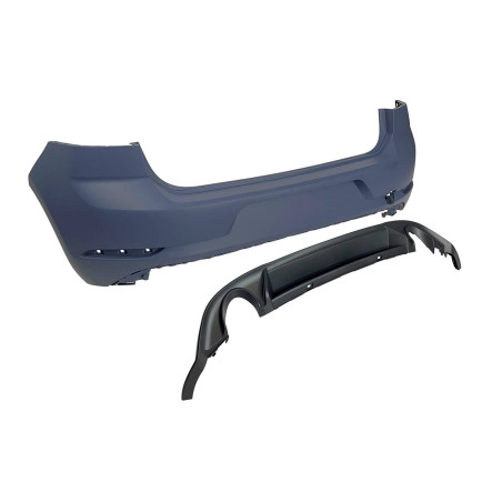 Paraurti Posteriore Volkswagen Golf 7 Look 7.5 GTI 2 Scarico ABS (Cod. E-TCW5227)