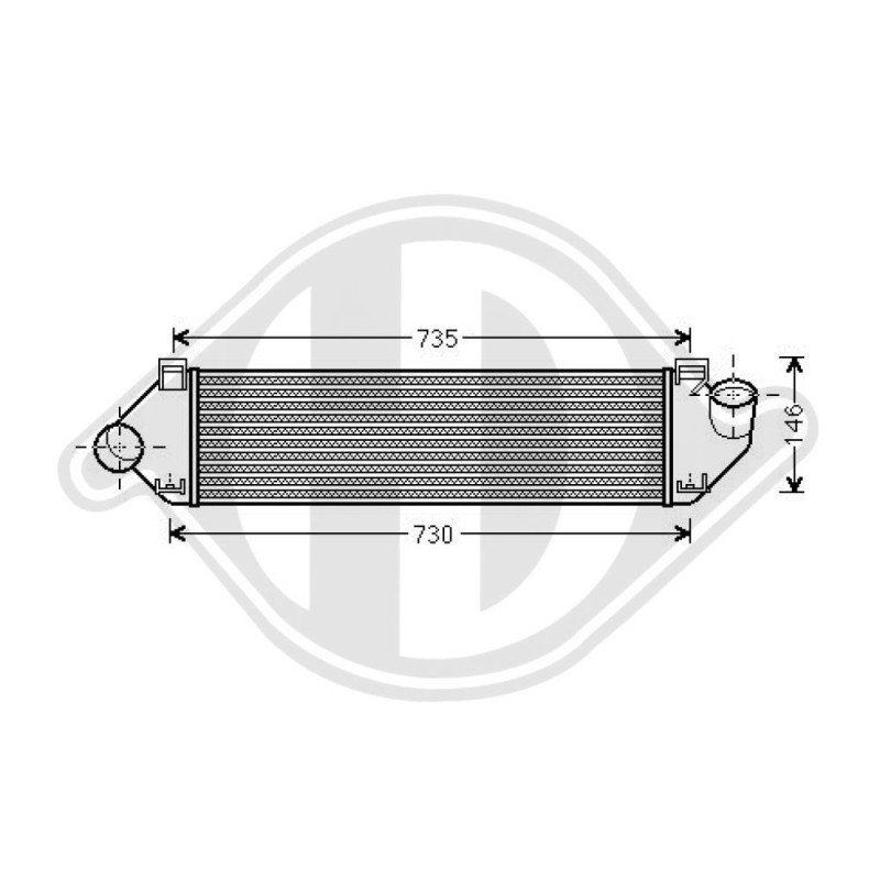 Intercooler Ford Focus II 04-07 (Cod. D-DCA1018)