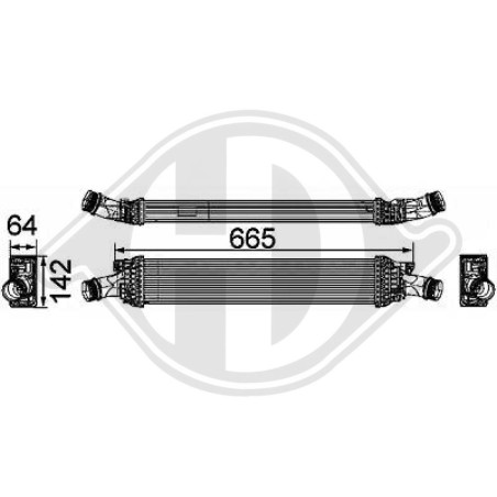 Intercooler Audi A4 Berl/Avant(8K/8E) 07-11 (Cod. D-DCA1061)
