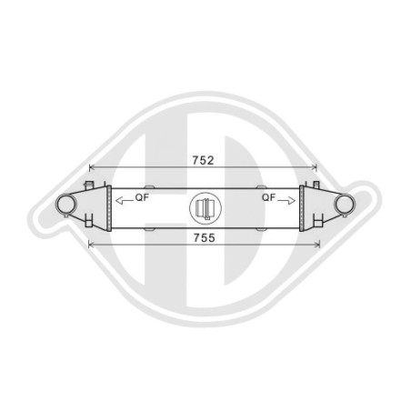 Intercooler Mercedes classe C W204 07-11 (Cod. D-DCA1087)
