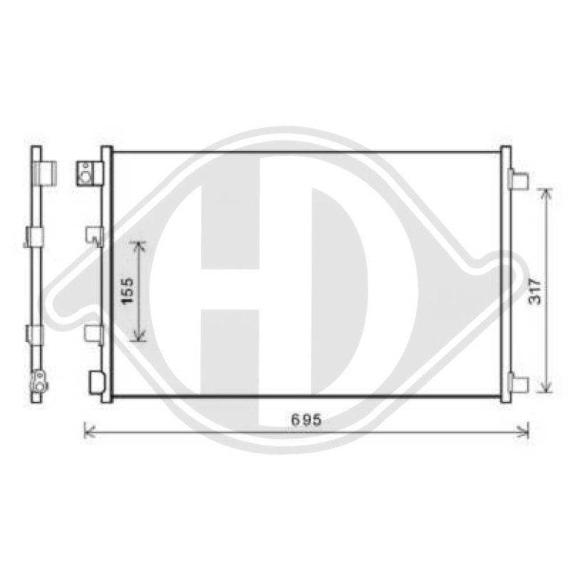 Condensatore Climatizzatore Nissan Qashqai 07-10 (Cod. D-DCC1115)