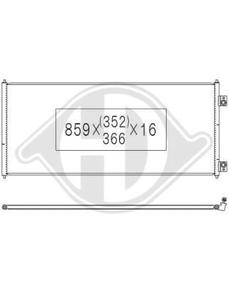 Condensatore Climatizzatore Ford Transit 00-06 (Cod. D-DCC1167)