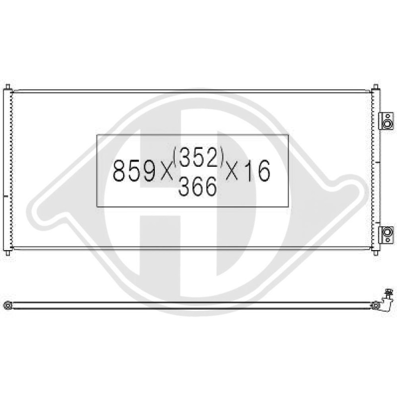 Condensatore Climatizzatore Ford Transit 00-06 (Cod. D-DCC1167)
