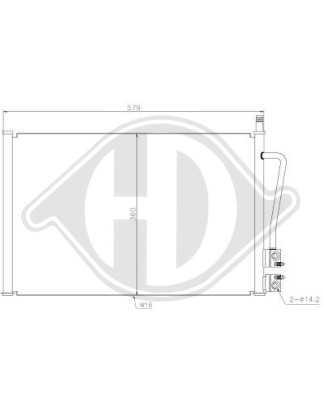 Condensatore Climatizzatore Ford Fiesta 02-05 (Cod. D-DCC1170)