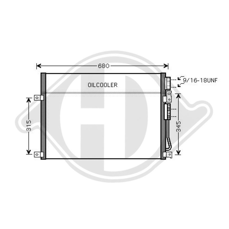 Condensatore Climatizzatore Chrysler Grand Cherokee 05-10 (Cod. D-DCC1191)