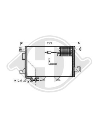 Condensatore Climatizzatore Mercedes classe C (C180-320)W203 00-04 (Cod. D-DCC1263)