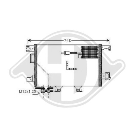 Condensatore Climatizzatore Mercedes classe C (C180-320)W203 00-04 (Cod. D-DCC1263)