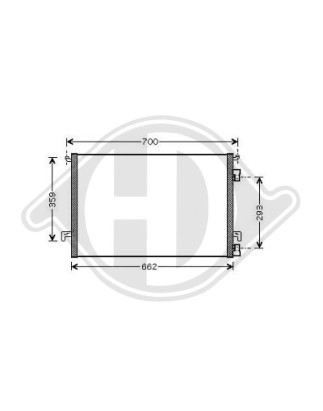 Condensatore Climatizzatore Opel Vectra C Berl./Station wagon 02-05 (Cod. D-DCC1298)