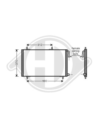 Condensatore Climatizzatore Peugeot 206+Plus 09-13 (Cod. D-DCC1314)