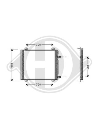 Condensatore Climatizzatore Renault Twingo 93-98 (Cod. D-DCC1328)