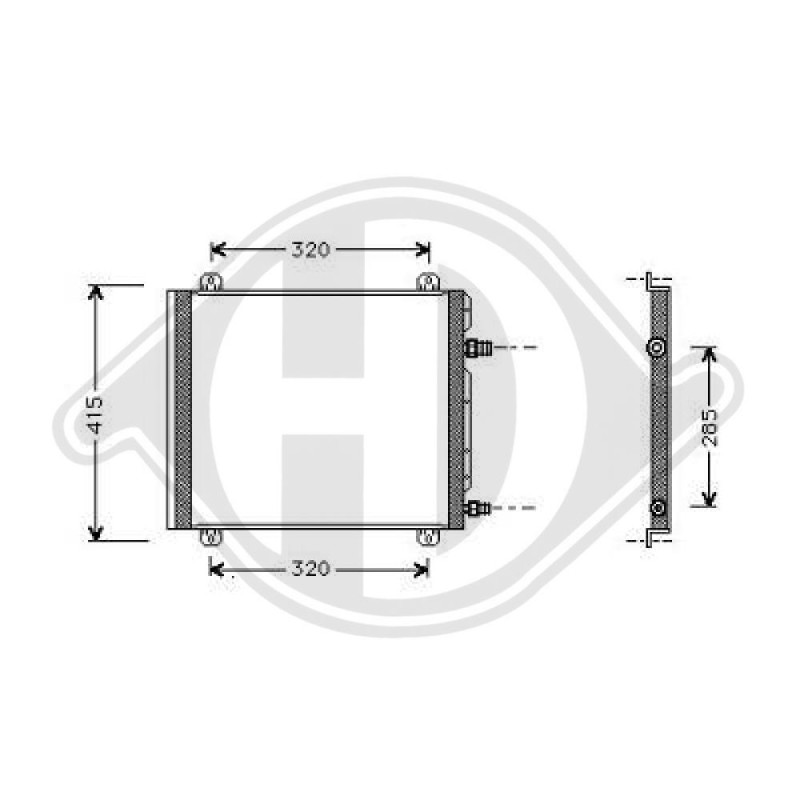 Condensatore Climatizzatore Renault Twingo 93-98 (Cod. D-DCC1328)
