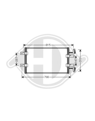 Condensatore Climatizzatore Renault Traffic II 06-13 (Cod. D-DCC1360)