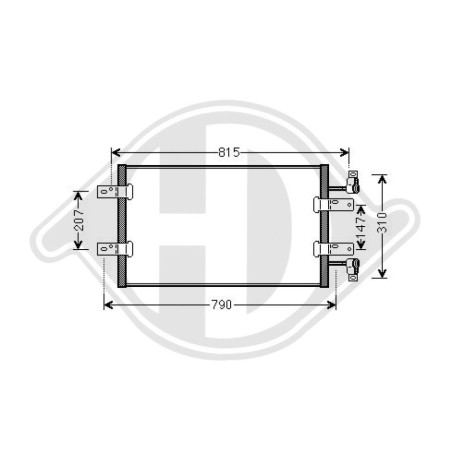 Condensatore Climatizzatore Renault Traffic II 06-13 (Cod. D-DCC1360)