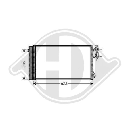 Condensatore Climatizzatore BMW serie 1 (E81/E87) 04-07 (Cod. D-DCC1569)