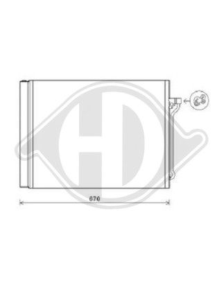 Condensatore Climatizzatore BMW serie 5 (F10/11) 10-13 (Cod. D-DCC1574)