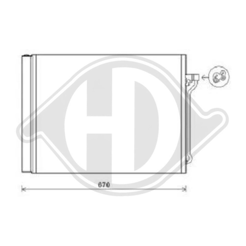 Condensatore Climatizzatore BMW serie 5 (F10/11) 10-13 (Cod. D-DCC1574)