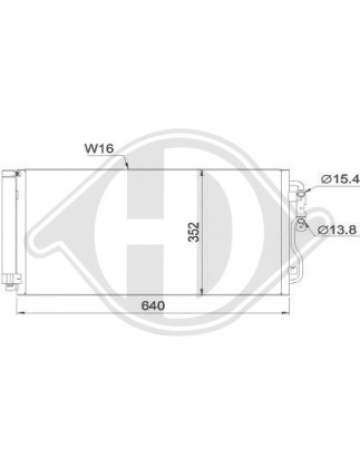 Condensatore Climatizzatore BMW serie 1 (F20/F21) 11-15 (Cod. D-DCC1576)
