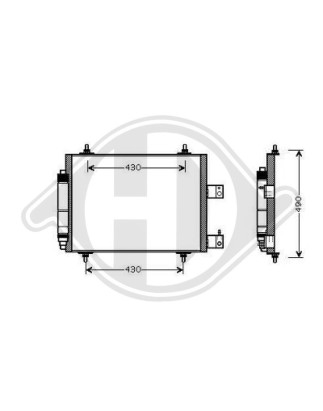 Condensatore Climatizzatore Citroen C8 02- (Cod. D-DCC1589)