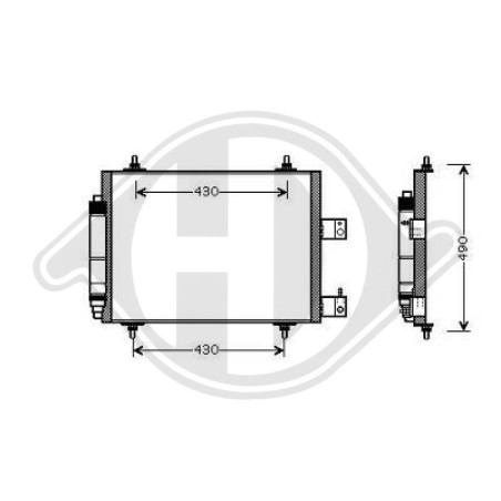 Condensatore Climatizzatore Citroen C8 02- (Cod. D-DCC1589)
