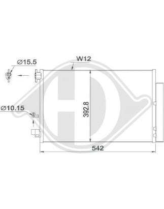 Condensatore Climatizzatore Dacia Dokker 12-17 (Cod. D-DCC1618)
