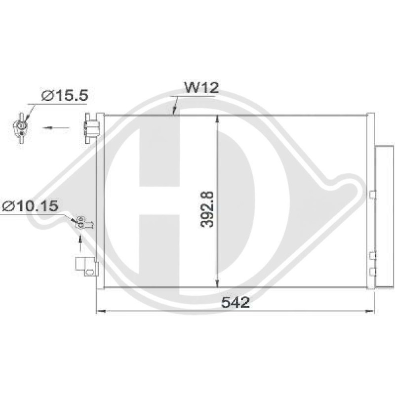 Condensatore Climatizzatore Dacia Dokker 12-17 (Cod. D-DCC1618)