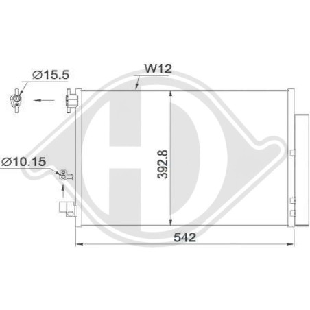 Condensatore Climatizzatore Dacia Dokker 12-17 (Cod. D-DCC1618)