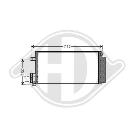 Condensatore Climatizzatore Alfa Romeo Giulietta 10- (Cod. D-DCC1624)