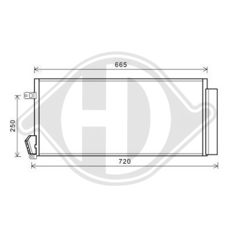 Condensatore Climatizzatore Fiat Doblo 10-15 (Cod. D-DCC1634)