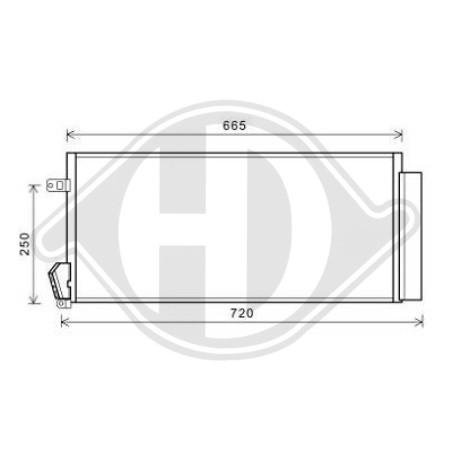 Condensatore Climatizzatore Fiat Doblo 10-15 (Cod. D-DCC1634)