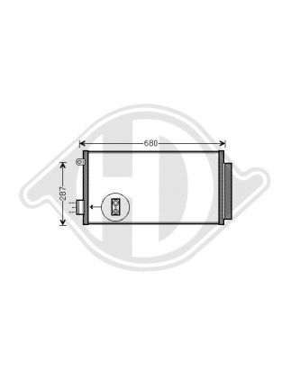 Condensatore Climatizzatore Fiat 500 L 12-17 (Cod. D-DCC1636)