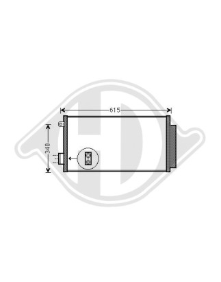 Condensatore Climatizzatore Fiat 500 L 12-17 (Cod. D-DCC1637)