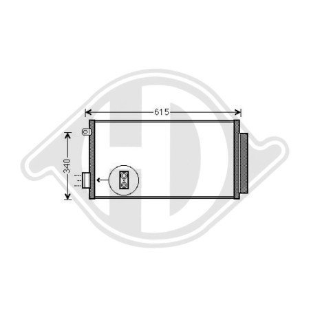 Condensatore Climatizzatore Fiat 500 L 12-17 (Cod. D-DCC1637)