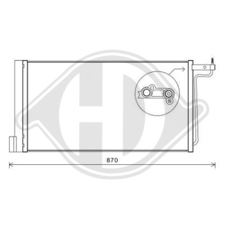 Condensatore Climatizzatore Ford C-Max 10-15 (Cod. D-DCC1642)