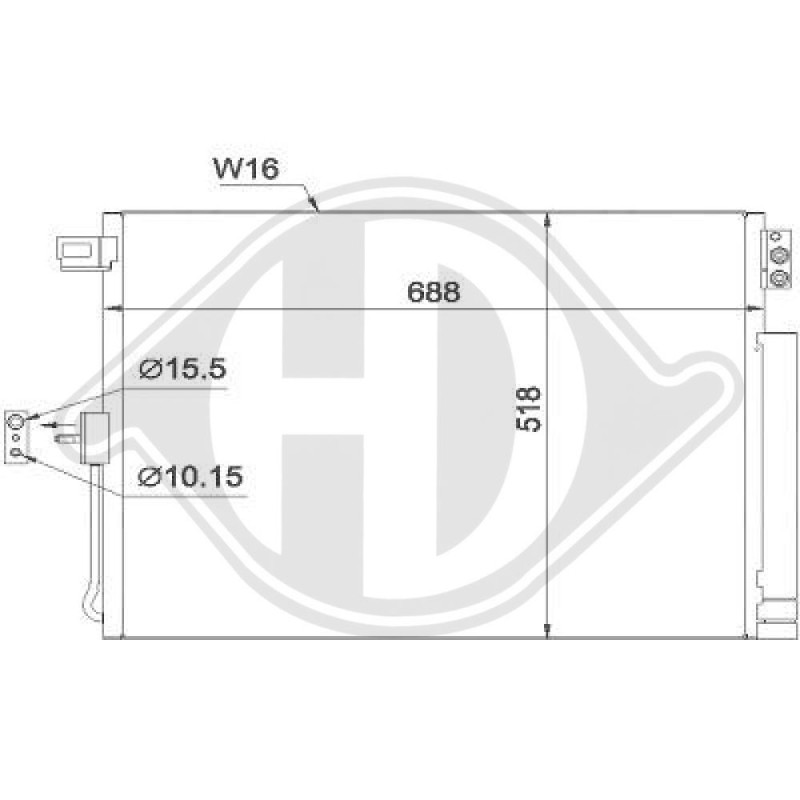 Condensatore Climatizzatore Chrysler Grand Grand Cherokee 1.11-6.13 (Cod. D-DCC1649)