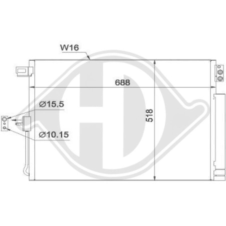 Condensatore Climatizzatore Chrysler Grand Grand Cherokee 1.11-6.13 (Cod. D-DCC1649)