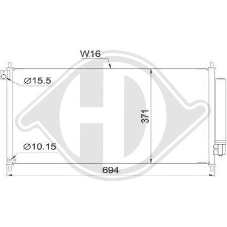 Condensatore Climatizzatore Honda Civic (FK) 12-16 (Cod. D-DCC1667)