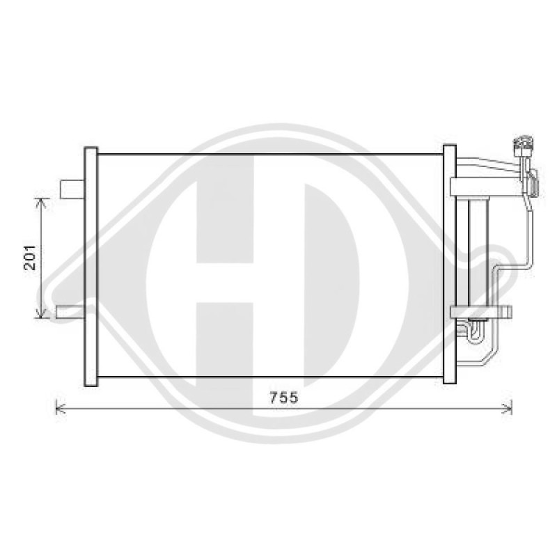 Condensatore Climatizzatore Mazda 3 09-13 (Cod. D-DCC1676)