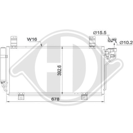Condensatore Climatizzatore Mazda CX-5 12-17 (Cod. D-DCC1680)