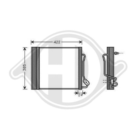 Condensatore Climatizzatore Mercedes Smart Coupe/Cabrio 98-06 (Cod. D-DCC1683)