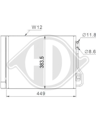 Condensatore Climatizzatore Mercedes Smart Coupe/Cabrio 07-14 (Cod. D-DCC1686)