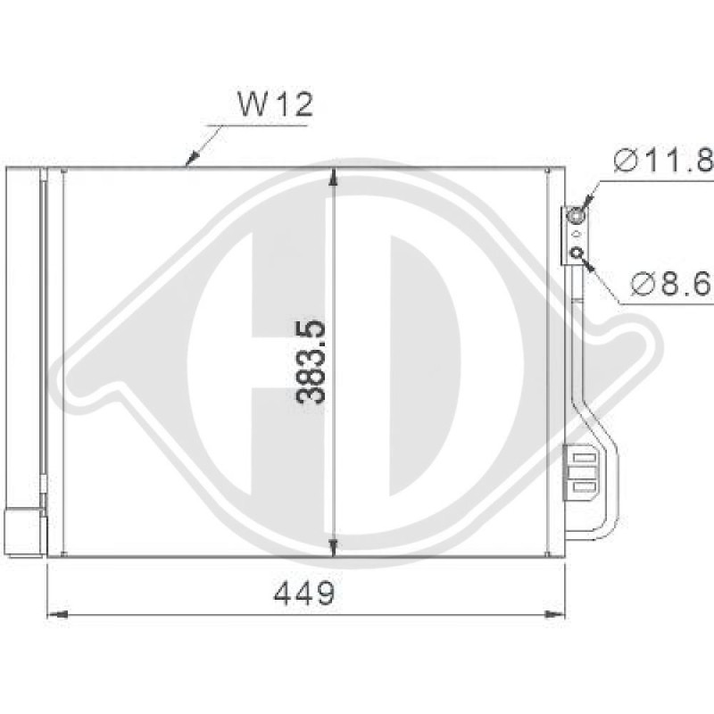 Condensatore Climatizzatore Mercedes Smart Coupe/Cabrio 07-14 (Cod. D-DCC1686)