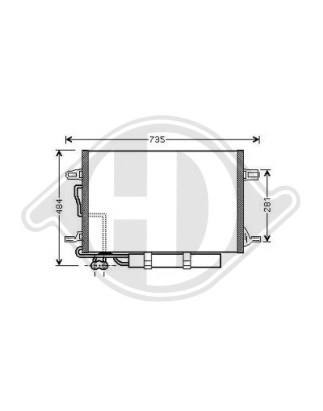 Condensatore Climatizzatore Mercedes classe C (C180-320)W203 04-07 (Cod. D-DCC1689)