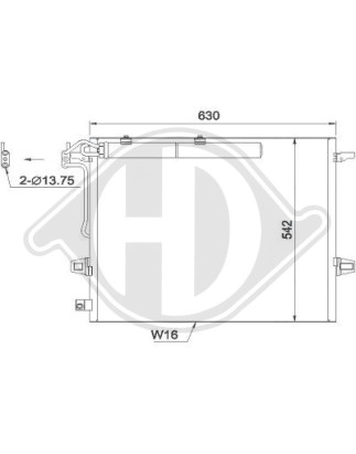 Condensatore Climatizzatore Mercedes M-Klasse (W164) 05-08 (Cod. D-DCC1692)