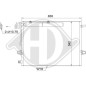 Condensatore Climatizzatore Mercedes M-Klasse (W164) 05-08 (Cod. D-DCC1692)