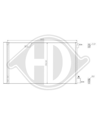 Condensatore Climatizzatore Opel Insignia Berl./Sportstourer 08-13 (Cod. D-DCC1736)