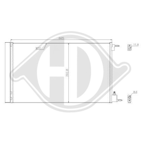 Condensatore Climatizzatore Opel Insignia Berl./Sportstourer 08-13 (Cod. D-DCC1736)