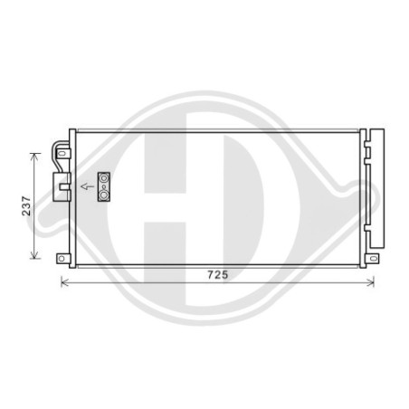 Condensatore Climatizzatore Chevrolet/Daewoo Trax 13- (Cod. D-DCC1744)