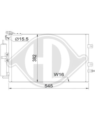 Condensatore Climatizzatore Renault Clio 05-09 (Cod. D-DCC1766)