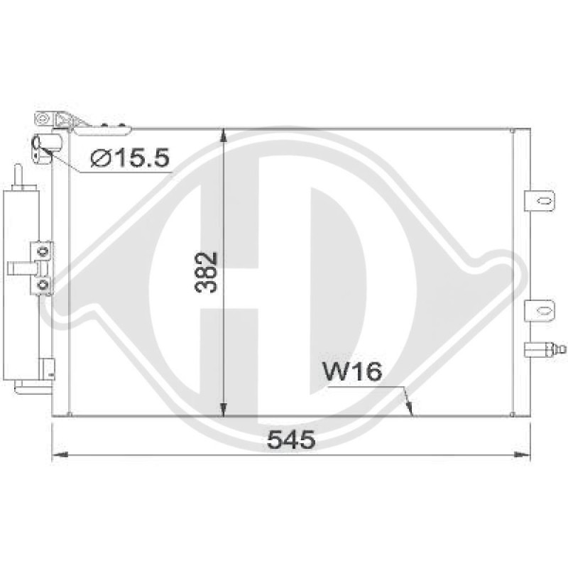 Condensatore Climatizzatore Renault Clio 05-09 (Cod. D-DCC1766)