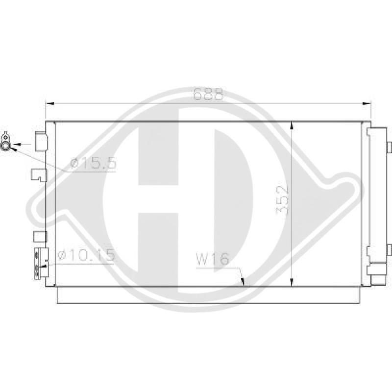 Condensatore Climatizzatore Renault Megane Coupe 08-16 (Cod. D-DCC1773)